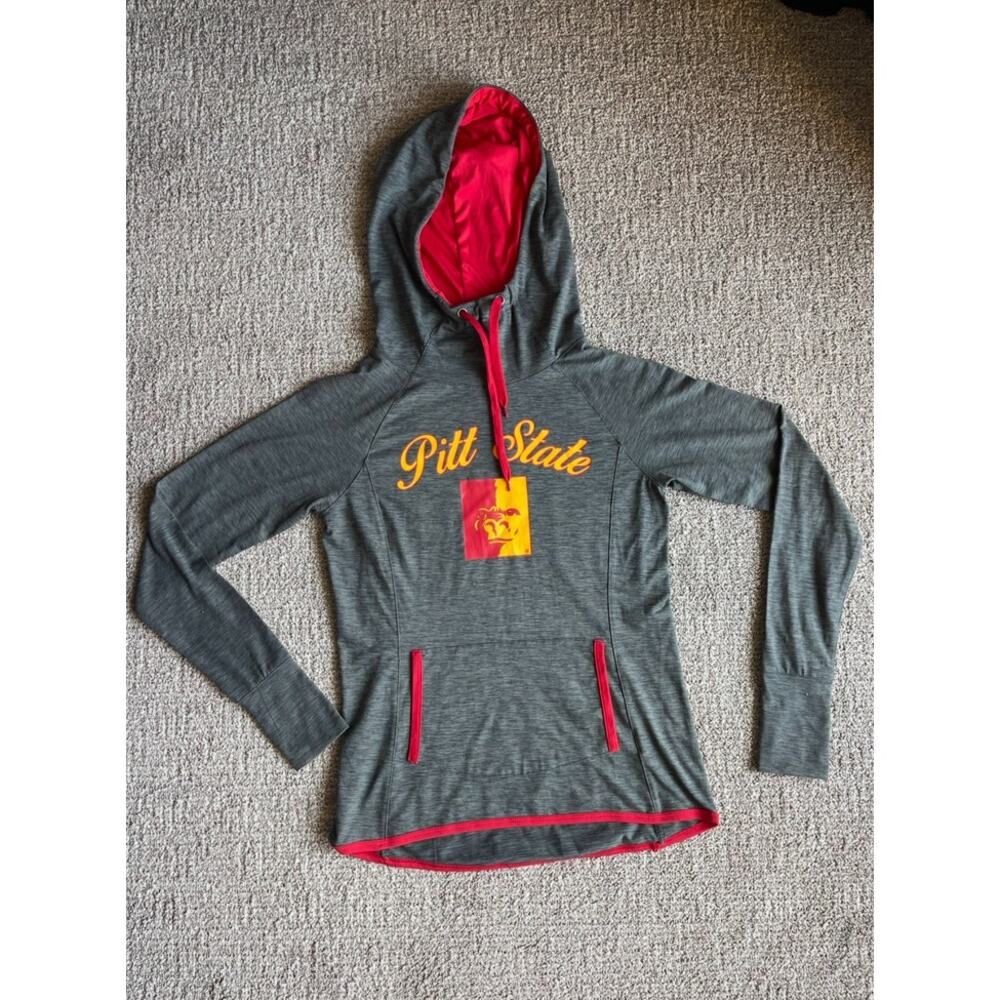 Colosseum Pitt State Pullover Hoodie Heather Grey Size S